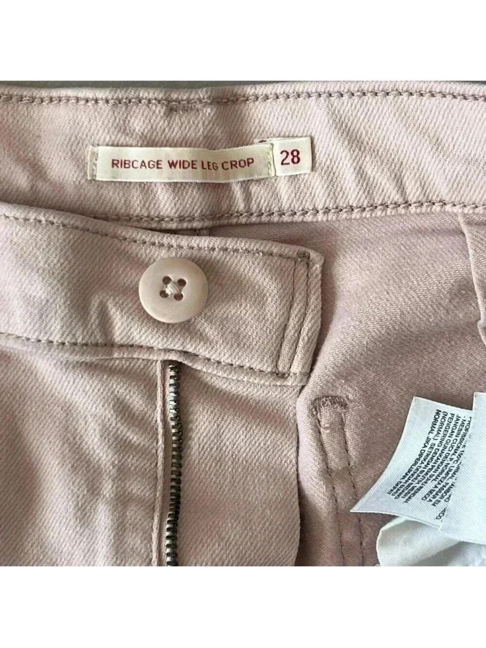 Levi’s Ribcage Wide Leg Cropped Women's Pants 28 - Picture 3 of 16